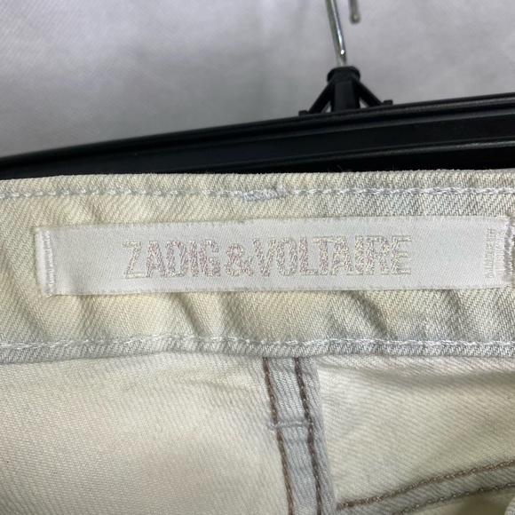 Zadig‎ & Voltaire Eva Destroy Bleached Skull Jeans - Picture 8 of 10